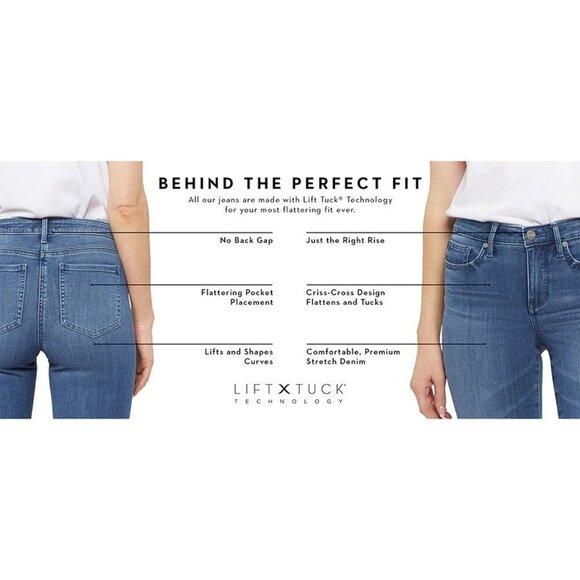 NYDJ ladies pull on slim bootcut Langley style denim blue jeans NEW size small - Picture 3 of 12